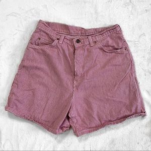 Levi’s Red and White Pin Stripe High Waist Shorts
